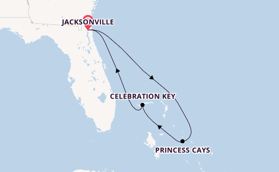 Caribbean vanaf Jacksonville, Florida Verenigde Staten met de Carnival Elation