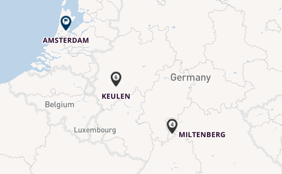 Main vanaf Nürnberg, Duitsland met de Celebrity Compass