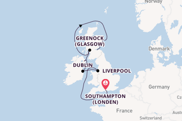 14daagse cruise met de Azamara Journey vanuit Southampton (Londen)