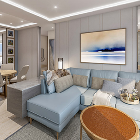 Come aboard the undefined and discover one of 9 cabin categories on a total of 7 decks that can accommodate 378 passengers. Choose your dream cabin and feel at home on board the undefined!
