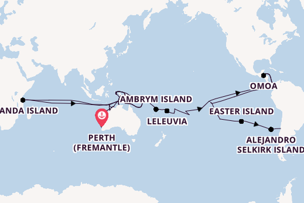 Round-the-World Trip from Perth (Fremantle), Australia with the Silver Cloud Expedition