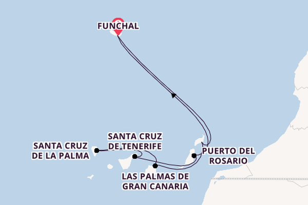 Canary Islands from Funchal, Madeira, Portugal with the MSC Fantasia