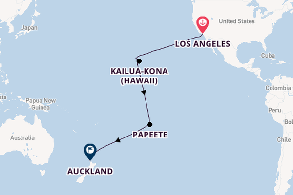 Transpacific from Los Angeles, California, USA with the Royal Princess