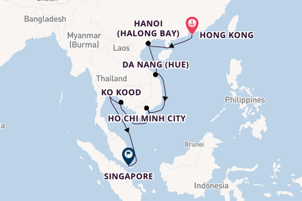 Southeast Asia from Hong Kong, China with the Luminara