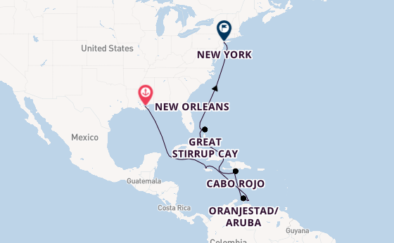 Caribbean from New Orleans, Louisiana, USA with the Norwegian Getaway