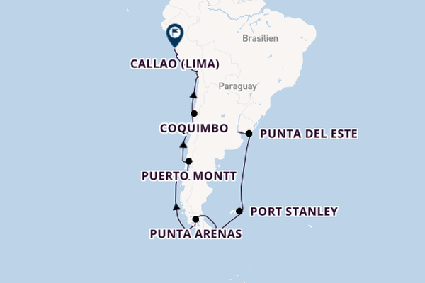 Südamerika ab Buenos Aires, Argentinien auf der Seven Seas Mariner