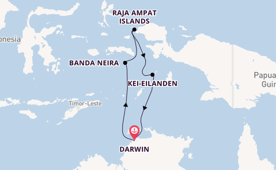 Indonesië vanaf Darwin, Australië met de Le Soléal