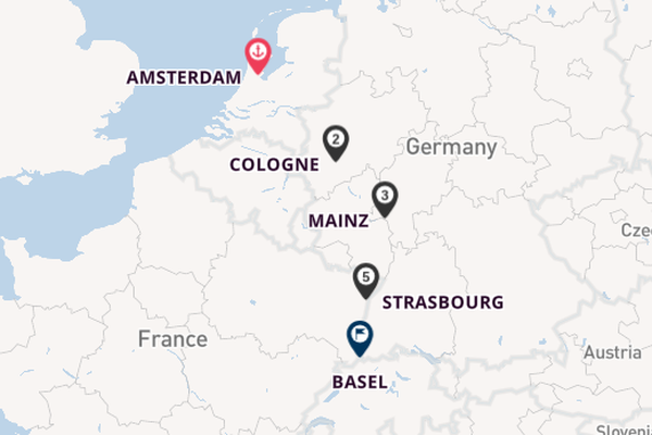Rhine River, Europe from Amsterdam, Netherlands with the Celebrity Wanderer