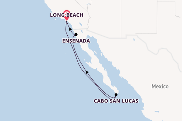 USA West Coast from Long Beach, California, USA with the Carnival Legend