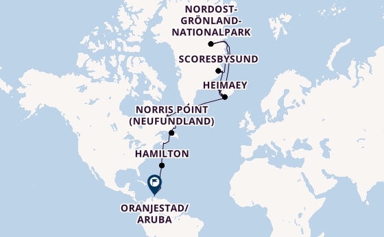 Transatlantik ab Reykjavik, Island auf der Seabourn Pursuit