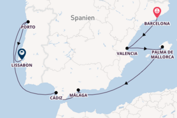 10-tägige Kreuzfahrt ab Barcelona