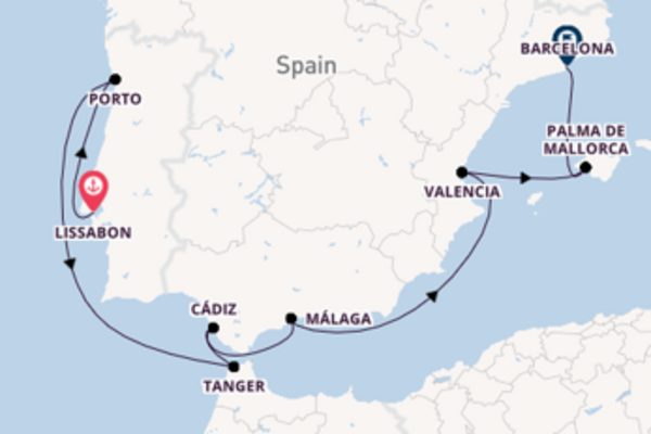 Celebrity Equinox: Rond het Iberisch schiereiland