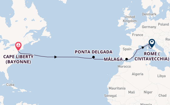 The Big Apple to Roman Empire Transatlantic Voyage