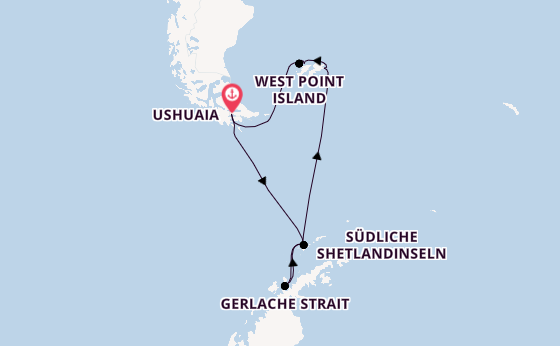 Südamerika ab Ushuaia, Argentinien auf der MS Roald Amundsen
