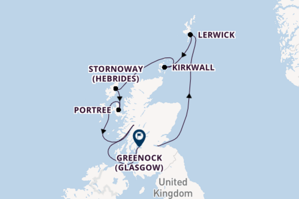 Sailing to Greenock (Glasgow) from Rosyth (Edinburgh)