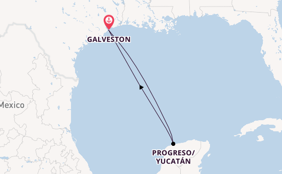 Noord-Amerika vanaf Galveston, Verenigde Staten met de Disney Magic