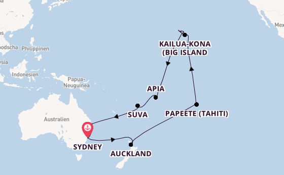 Polynesien ab Sydney auf der Grand Princess
