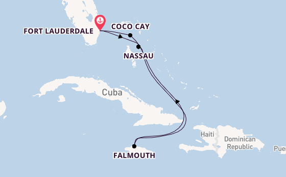 Caribbean vanaf Fort Lauderdale, Verenigde Staten met de Allure of the Seas
