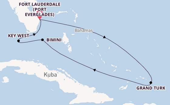 Karibik ab Fort Lauderdale (Port Everglades), USA auf der Celebrity Reflection
