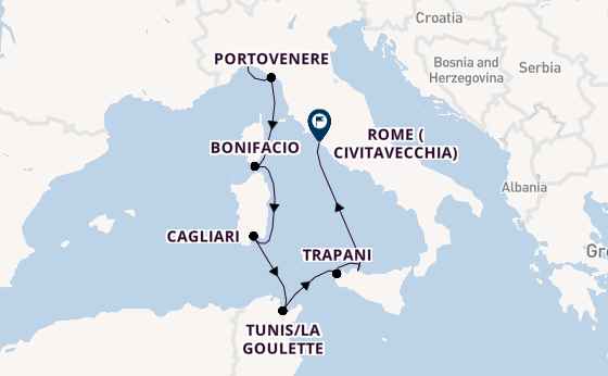 Western Mediterranean from Genoa, Italy with the Seabourn Ovation 