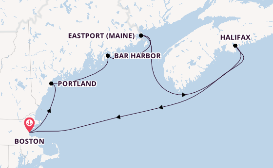 Nieuw-Engeland vanaf Boston, Verenigde Staten met de Norwegian Breakaway