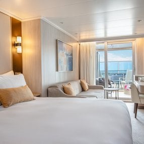 Come aboard the undefined and discover one of 148 cabin categories on a total of 15 decks that can accommodate 4300 passengers. Choose your dream cabin and feel at home on board the undefined!