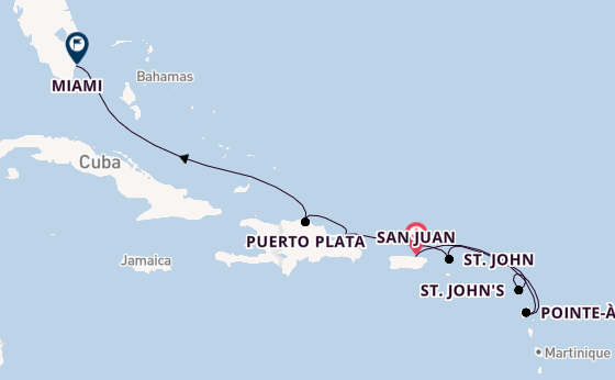 Caribbean from San Juan, Puerto Rico with the EXPLORA III