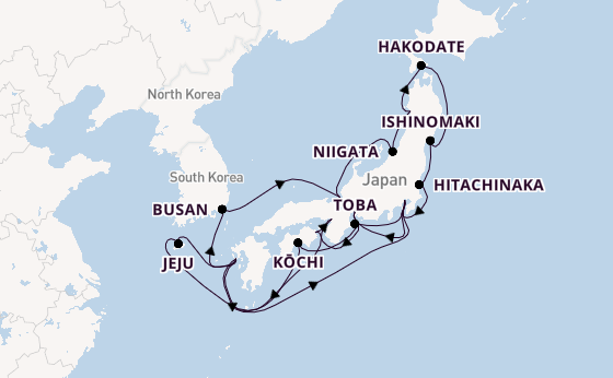 Japan from Tokyo, Japan with the Sapphire Princess