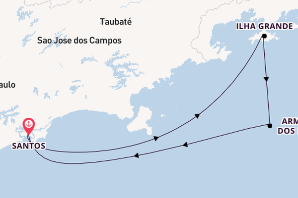 Brazil from Santos, Brazil with the MSC Lirica