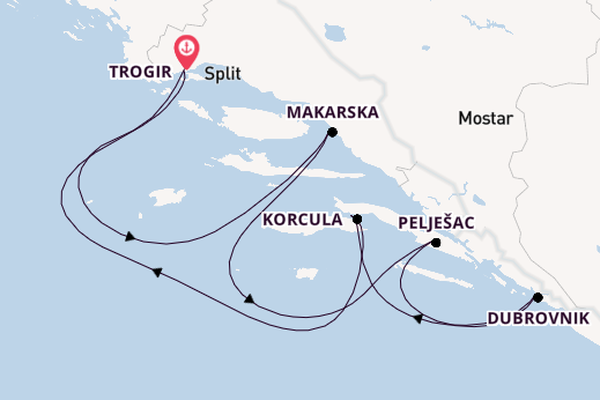 Kroatien ab Trogir, Kroatien auf der PRINCESS