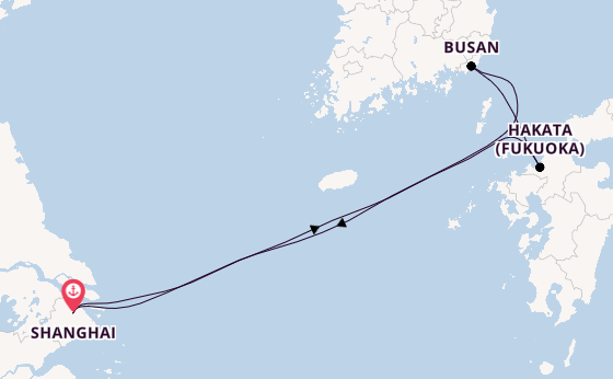 China vanaf Shanghai, China met de MSC Bellissima