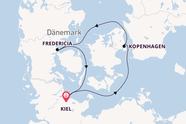 Ostsee ab Kiel, Deutschland auf AIDAbella