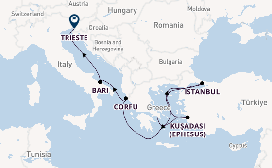 Mediterranean Sea from Australia with the MSC Fantasia