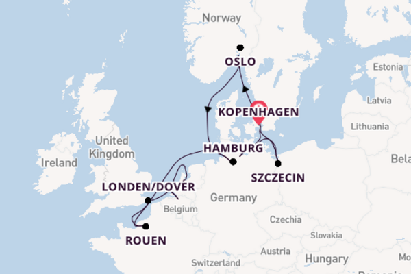Cruise met Oceania Cruises naar Hamburg