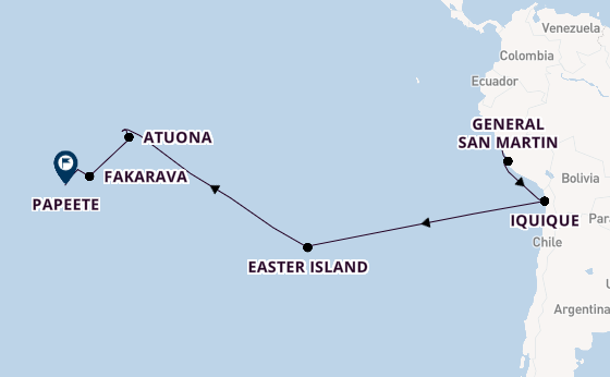 French Polynesia from Callao (Lima), Peru with the Seabourn Quest