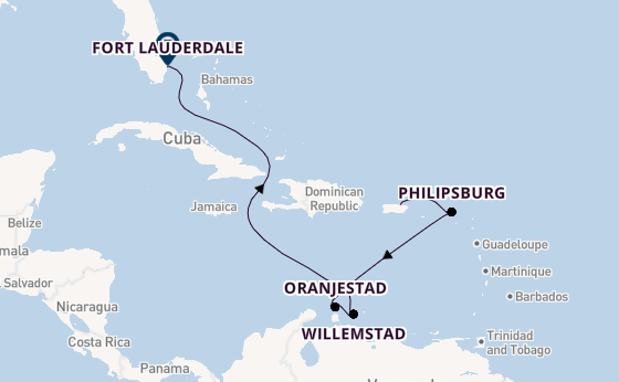 Caribbean vanaf San Juan, Puerto Rico met de Crown Princess