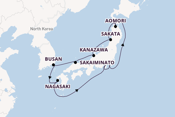 Japan from Yokohama (Tokyo), Japan with the Diamond Princess