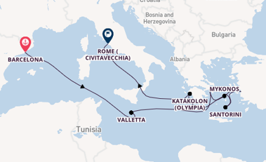 Mediterranean Sea from Barcelona, Spain with the Celebrity Equinox