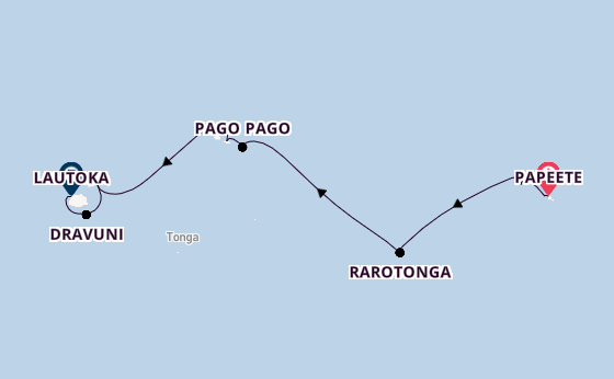 Polynesië vanaf Papeete, Frans-Polynesië met de Norwegian Spirit