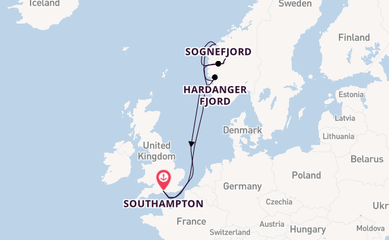 Norway from Southampton, England with the Iona