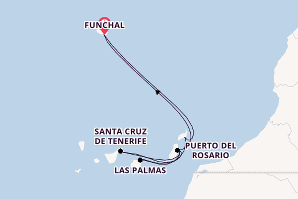 Kanarische Inseln ab Funchal, Madeira auf der MSC Fantasia