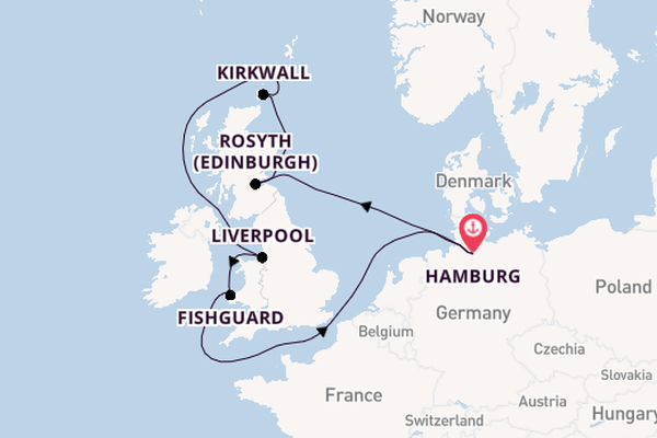 United Kingdom from Hamburg, Germany with the HANSEATIC nature