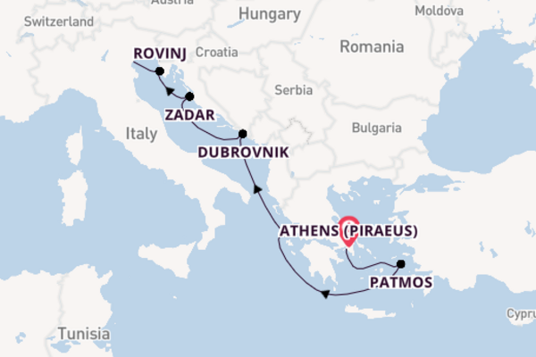 Cruising with the EXPLORA I to Fusina (Venice) from Athens (Piraeus)
