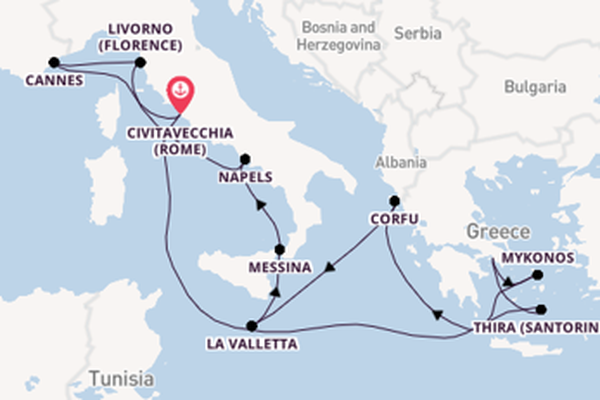Ga mee op de Norwegian Epic naar Civitavecchia (Rome)