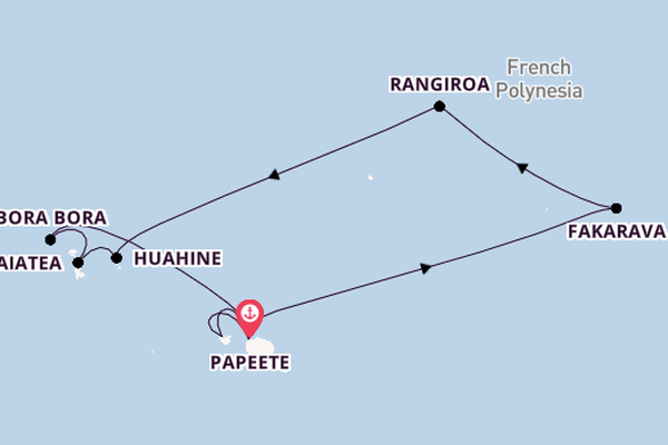 French Polynesia from Papeete, Tahiti, French Polynesia with the Seabourn Quest