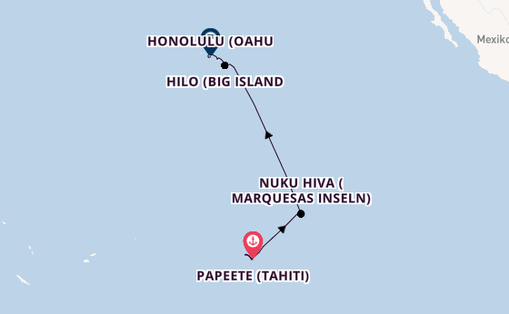 Polynesien ab Papeete (Tahiti), Französisch-Polynesien auf der Silver Whisper
