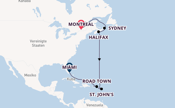 Karibik ab Montreal, Kanada auf der Seven Seas Splendor