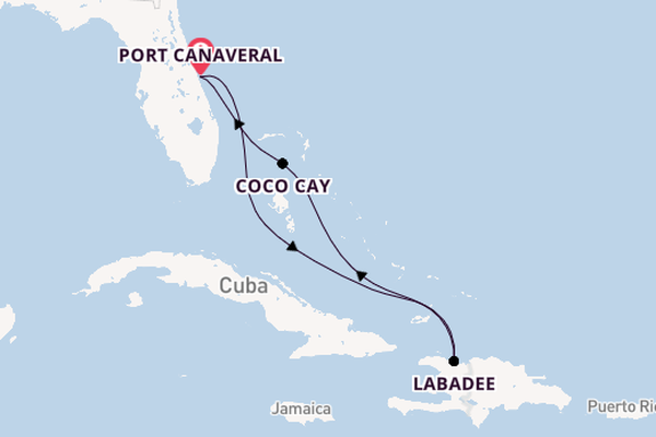 Caribbean vanaf Port Canaveral, Verenigde Staten met de Explorer of the Seas