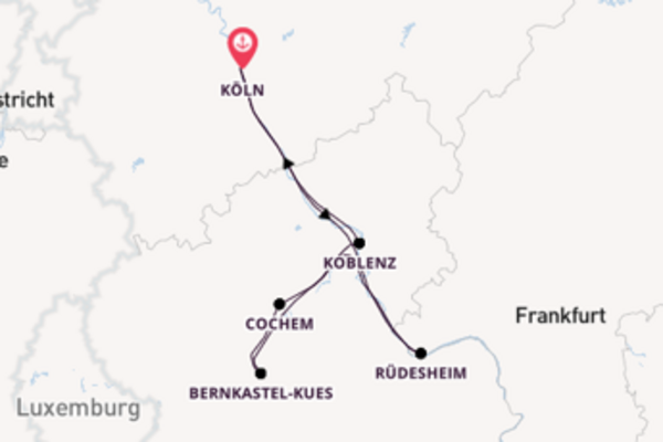 Genießen Sie 5 Tage Cochem, Deutschland und Köln, Deutschland