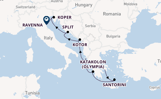 Eastern Mediterranean from Athens (Piraeus), Greece with the Norwegian Pearl